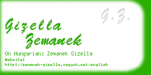 gizella zemanek business card